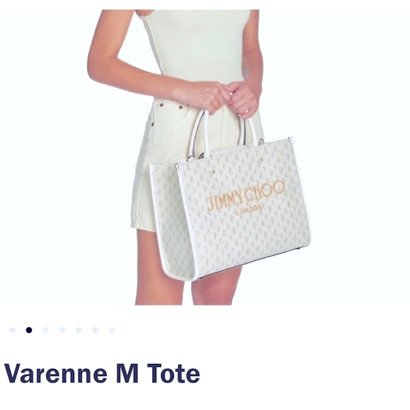 New Authentic Jimmy Choo Varenne M Tote - Picture 4 of 13